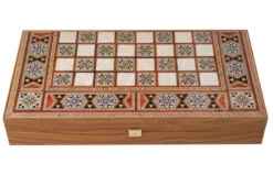 Handcrafted Traditional Mosaic Backgammon and Checker Set, medium
