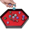 Hexagon Dice Storage Tray Röd