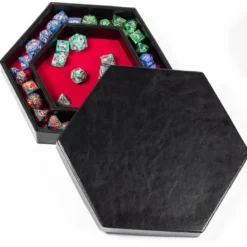 Hexagon Dice Storage Tray Röd
