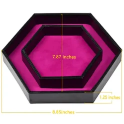 Hexagon Dice Storage Tray Rosa
