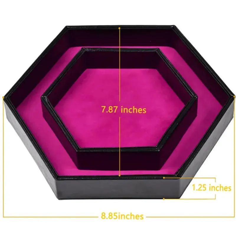 Hexagon Dice Storage Tray Rosa