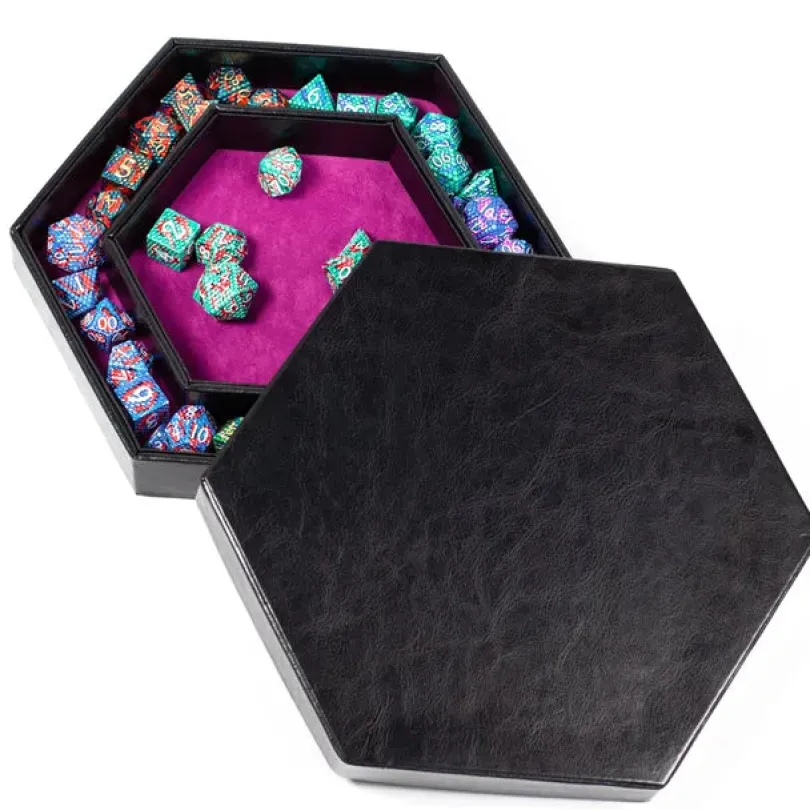 Hexagon Dice Storage Tray Rosa