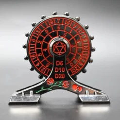 Hjul 7-i-1 spin tärning för dnd/rollspel - Röd/Svart