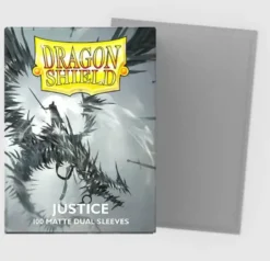 Justice Matte Dual Sleeves Standard Size 100 Sleeves Dragon Shield