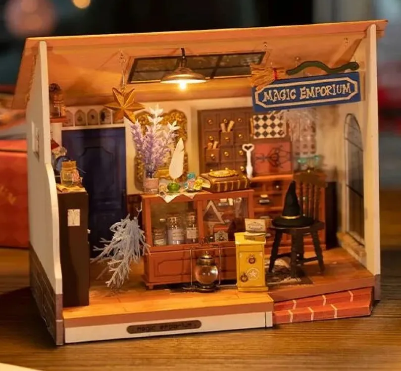 Kikis Magic Emporium Diy Miniature House Bookshelf Decoration Kit Rolife