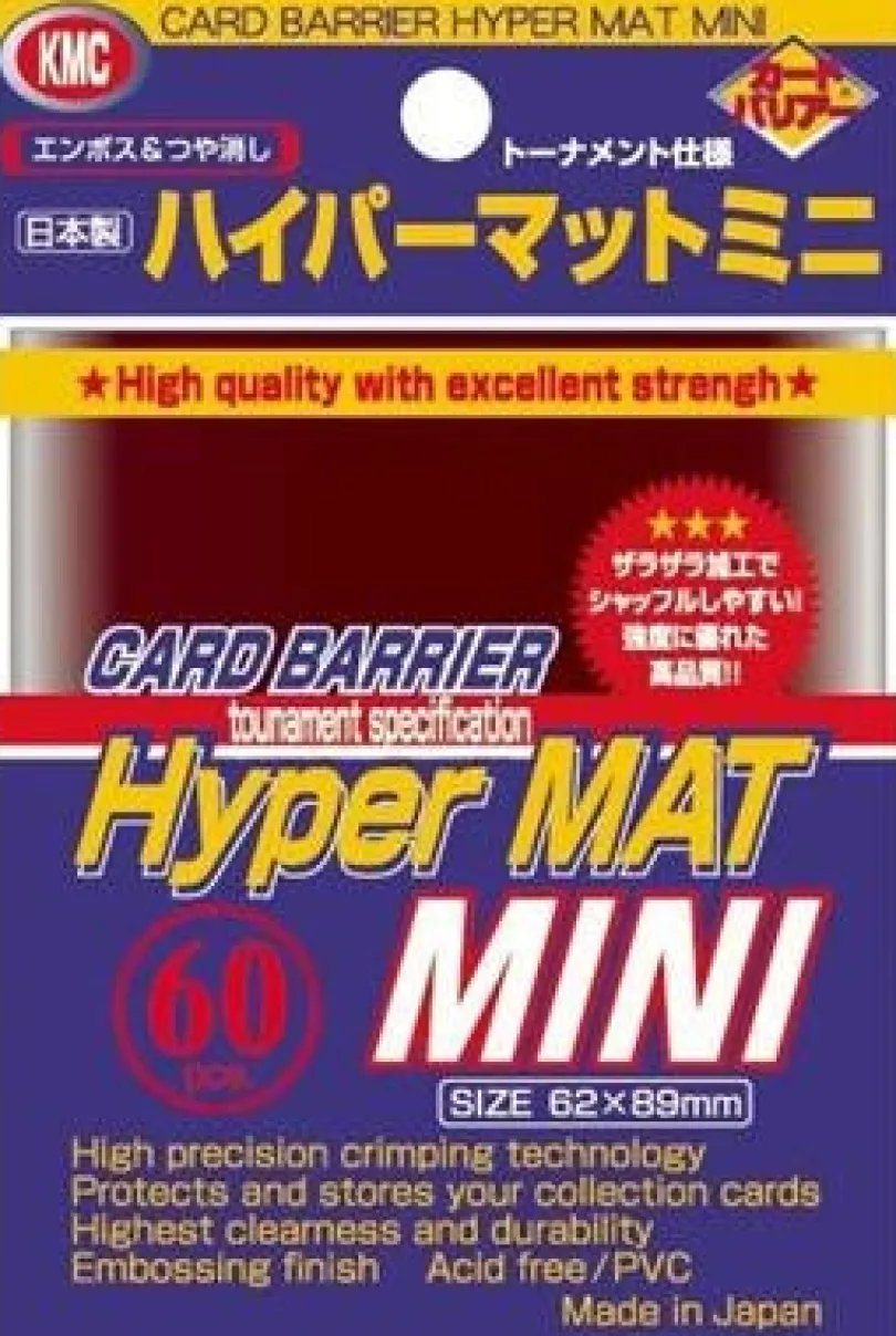 KMC Small Sleeves - Hyper Mat Red (60 Sleeves)