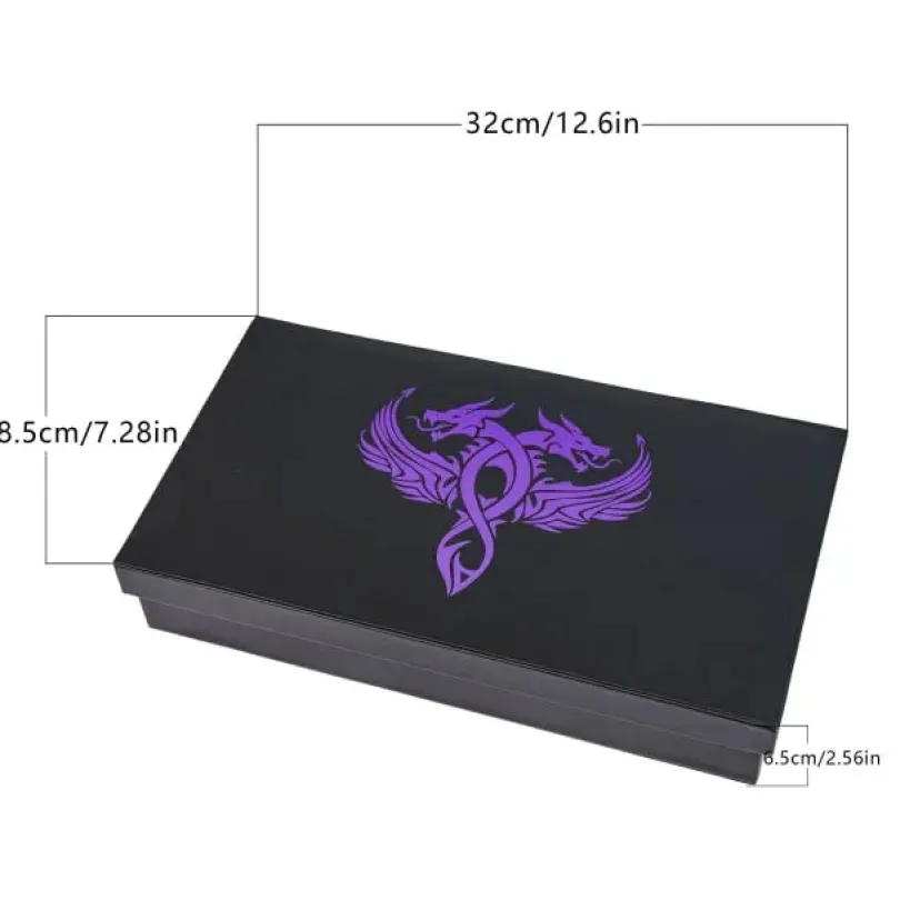 Leather Dice Tower Storage Box Purple