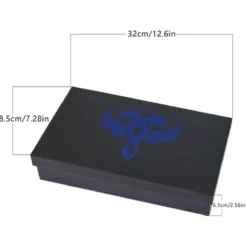 Leather Dice Tower & Storage Box (Blue)