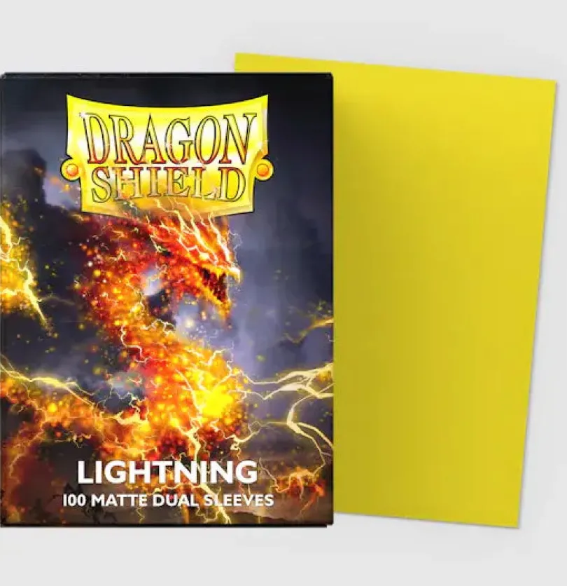 Lightning Matte Dual Sleeves Standard Size 100 Sleeves Dragon Shield