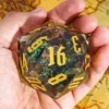 Liquid Core D20 Glitter (55mm) (Gold Font)