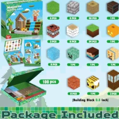 Magnetic Building Blocks Liten Vattenfall 100 pcs