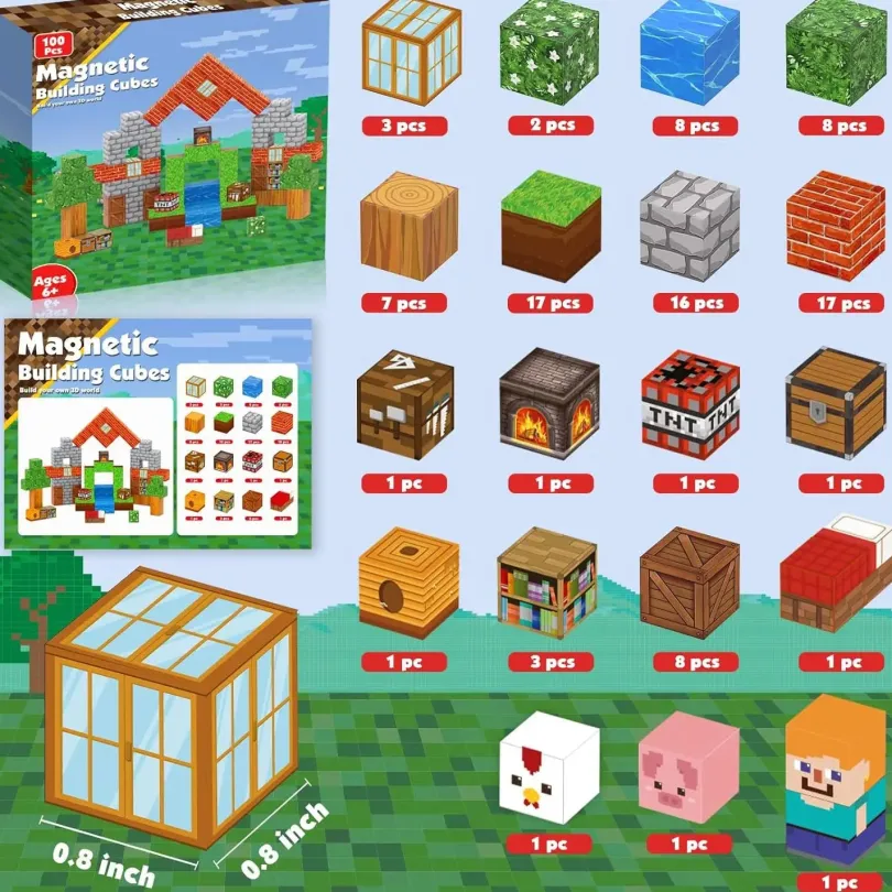 Magnetic Building Blocks Small House 110 pcs