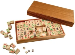 Mah Jongg, made of wood, with arabic numbers (6323)