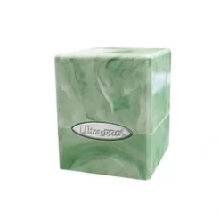 Marble Satin Cube - Lime Green / White