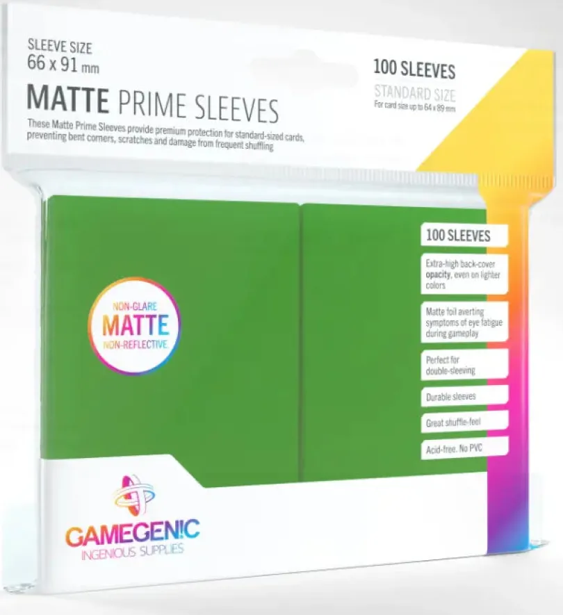 Matte Prime Sleeves (100 Sleeves) - Välj Färg