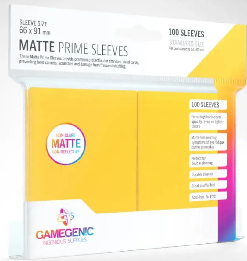 Matte Prime Sleeves (100 Sleeves) - Välj Färg