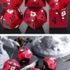 Metal & Enamel Dice Set (7) Sakura Red Reprint