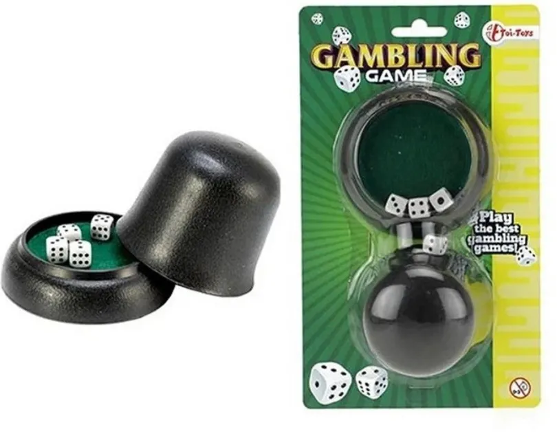 Mini dice game - 5x dice + cup
