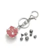 Mini Metal Dice Set Keychain Röd