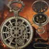 Mini Metal Dice Set Keychain Steam Punk