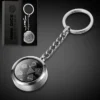 Mini Metal Dice Set Keychain Silver