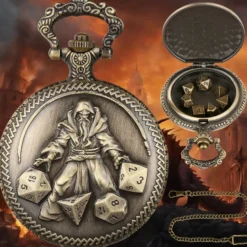 Mini Metal Dice Set Keychain Wizard