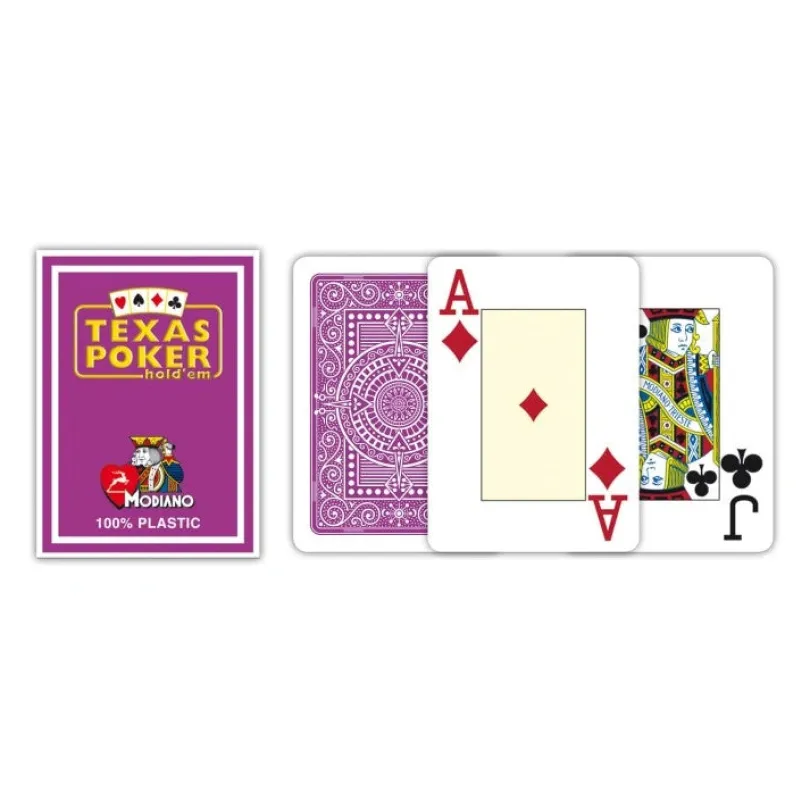 Modiano Texas Poker Hold'em Jumbo Index Plastic cards (purple)