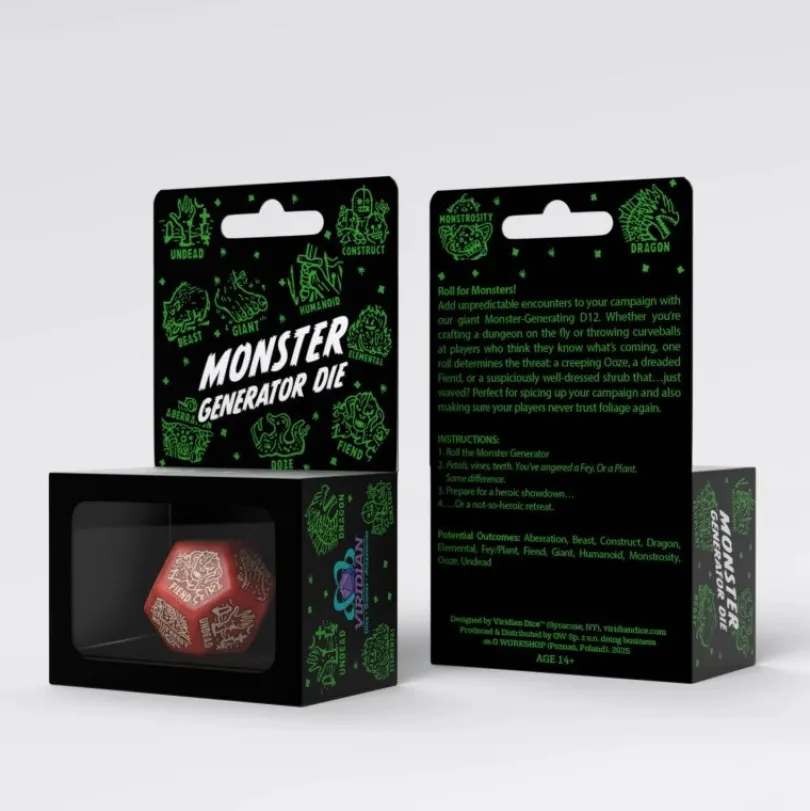 Monster Generator Die Red Beige