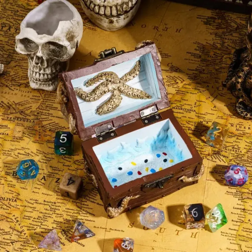 Octopus Treasure Chest Brown