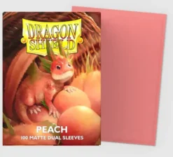 Peach Matte Dual Sleeves Standard Size 100 Sleeves Dragon Shield