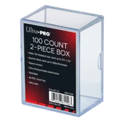 2-Piece 100 Count Clear Card Storage Box