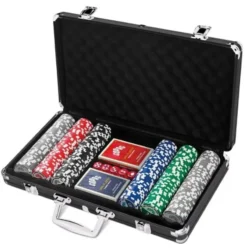 300 Poker Chips Set in Dark Aluminum Suitcase Copag