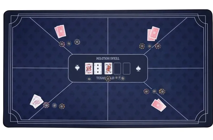 Pokermatta blå (140x80cm)