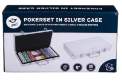 Pokerset i metallväska, med 300 marker (11.5 grams)