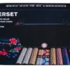 Pokerset i svart metallväska, med 300 marker (14 grams)