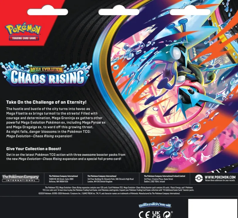 Pokémon TCG: Mega Evolution - Chaos Rising 3-Pack Blister
