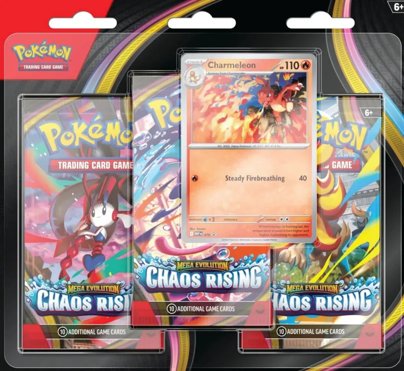 Pokémon TCG: Mega Evolution - Chaos Rising 3-Pack Blister