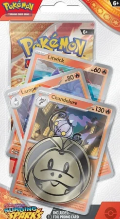 Pokémon TCG - Scarlet & Violet Surging Sparks Premium Checklane Blister - Chandelure