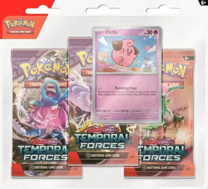 Pokémon TCG - Scarlet & Violet Temporal Forces 3-pack Blister - Cleffa