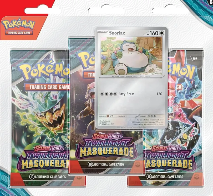 Pokémon TCG - Scarlet & Violet Twilight Masquerade 3-pack Blister - Snorlax