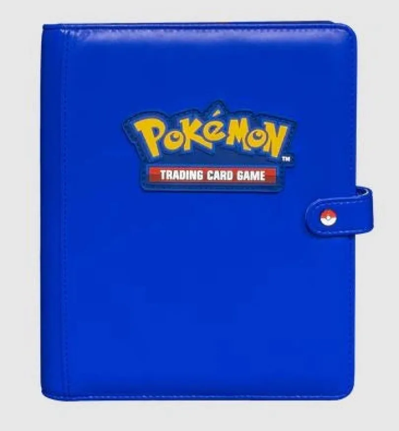 Premium Blue 4 Pocket Snap Binder For Pokemon Ultrapro