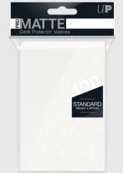 PRO-Matte Standard Deck Protector Sleeves White (100)