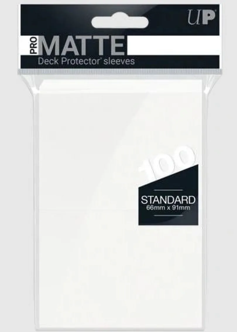 PRO-Matte Standard Deck Protector Sleeves White (100)