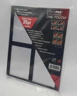 35PT 4-Card Black Border UV ONE-TOUCH Magnetic Holder