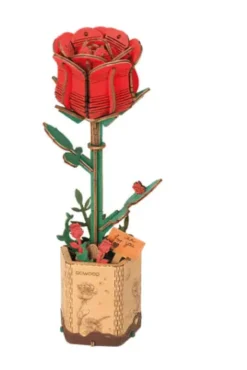 Red Rose Wooden Flower Bouquet Rowood Rolife