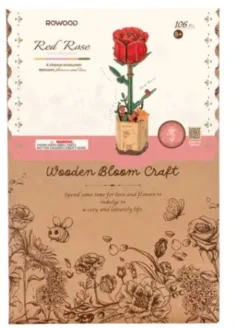 Red Rose Wooden Flower Bouquet Rowood Rolife