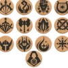 Rollspelsinspirerade Glasunderlägg – Class +1 DM Edition