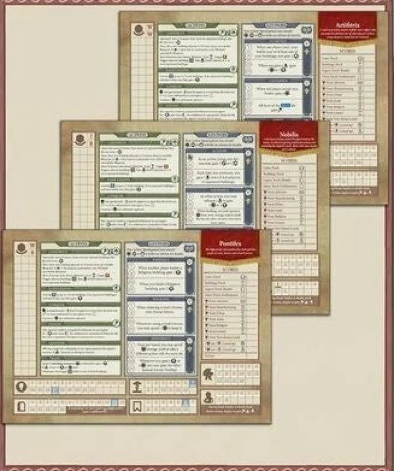 Rome & Roll: Character board