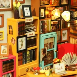 Sam's Study - DIY Miniature House, Bookshelf Decoration Kit - Rolife