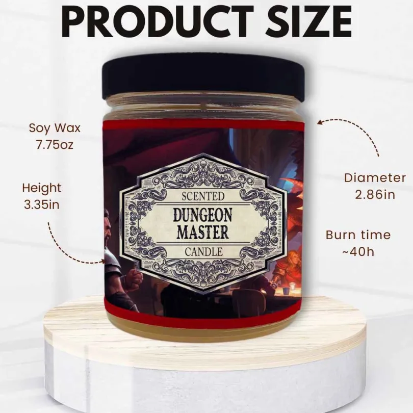 Scented Candle Dungeon Master With Surprise D20 Dice
